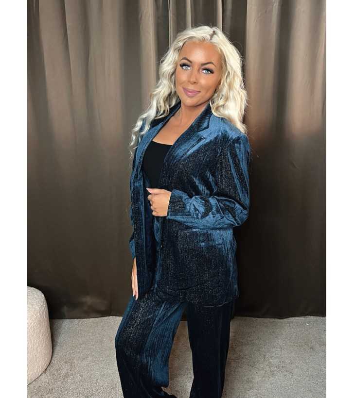 Aida Velour Glitter Blazer