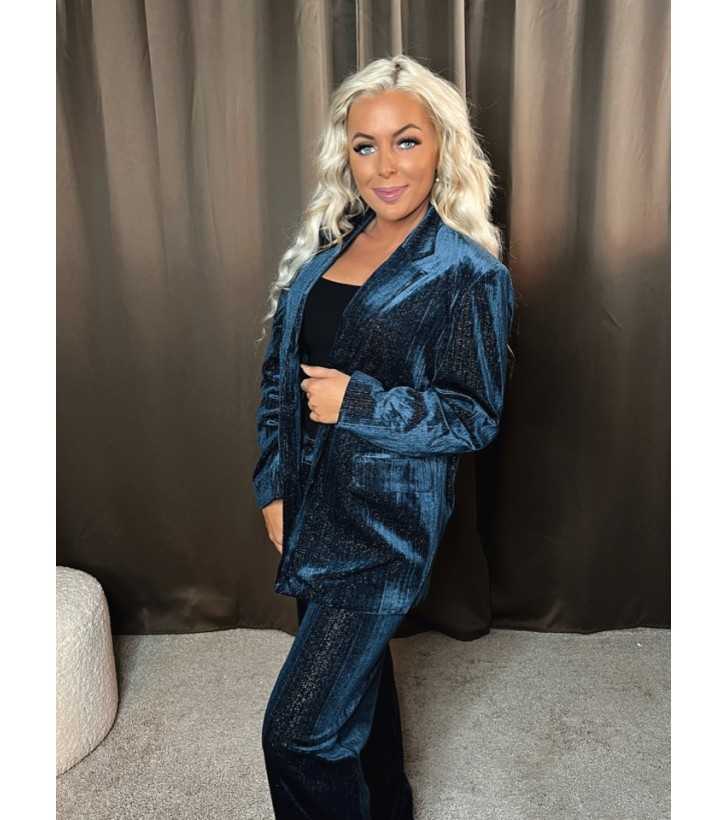 Aida Velour Glitter Blazer