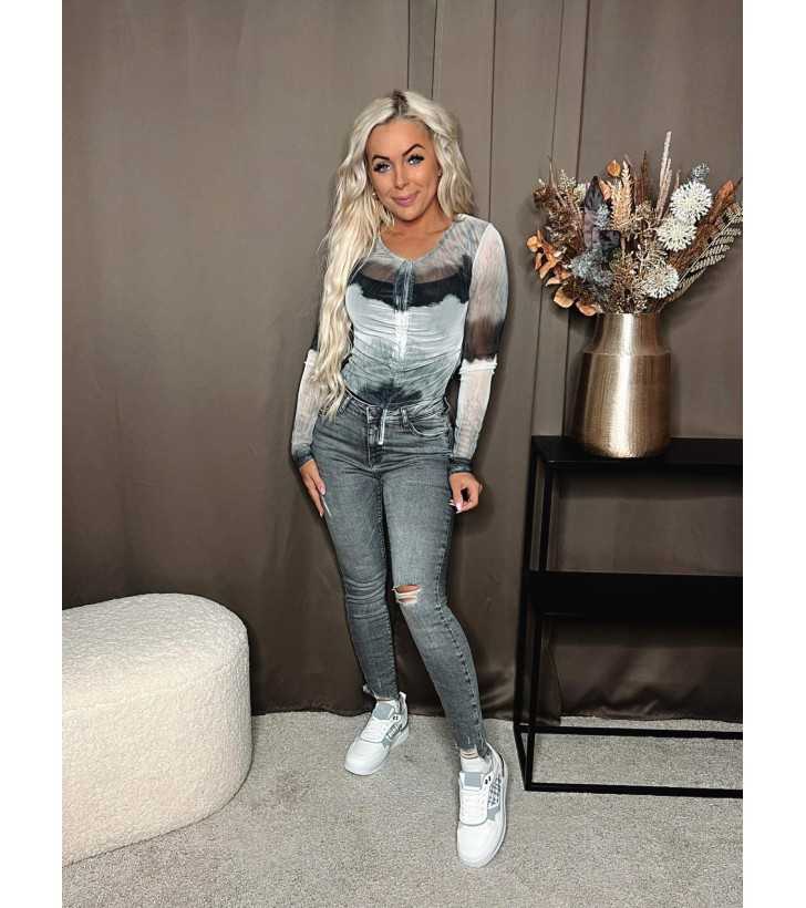 Kimmy ripped skinny jeans grey denim