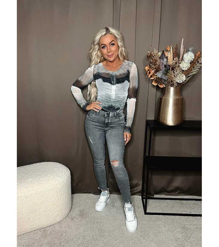 Kimmy ripped skinny jeans grey denim