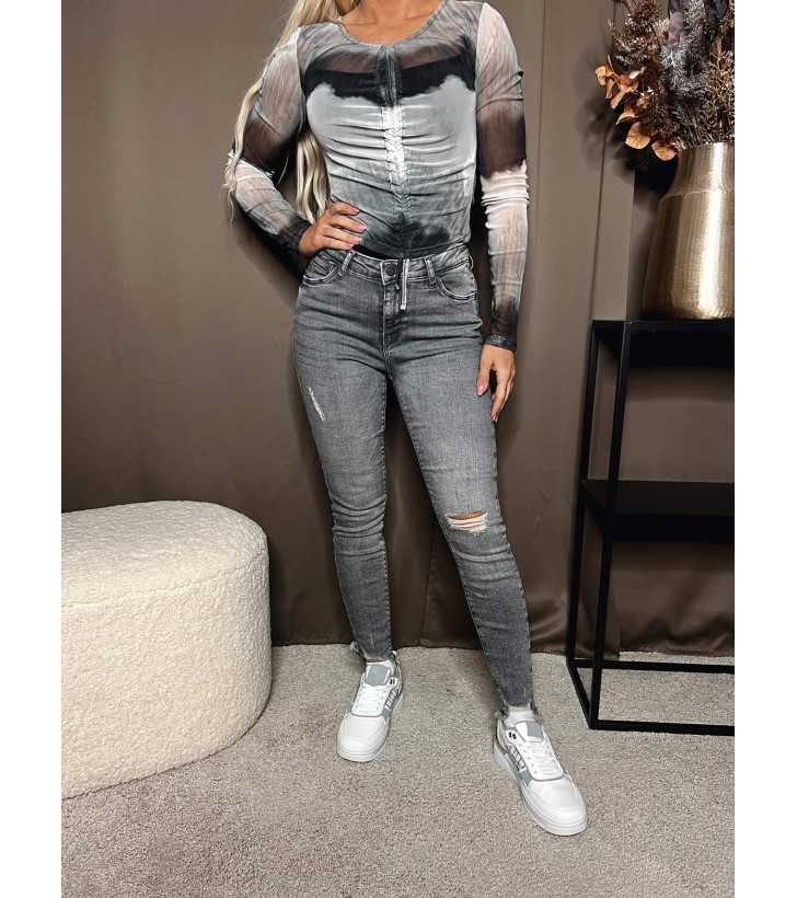 Kimmy ripped skinny jeans grey denim