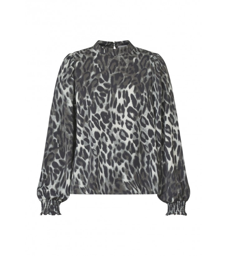 Ventia bluse i leopardprint