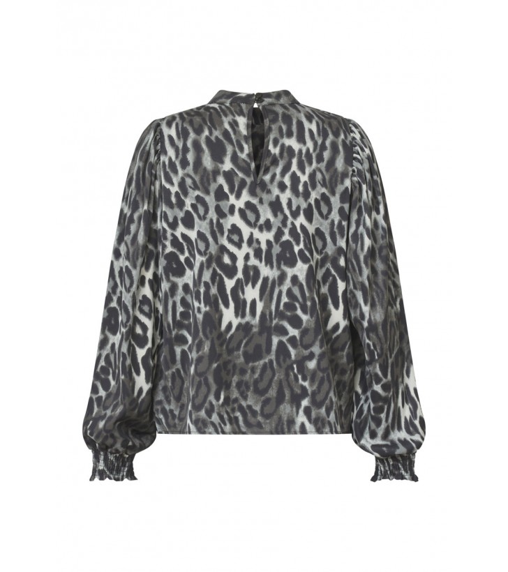 Ventia bluse i leopardprint