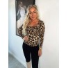 Luna leopard bluse