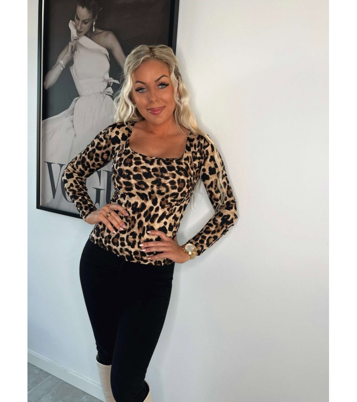 Luna leopard bluse