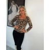 Luna leopard bluse