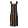 Flora strop kjole leopard