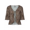 Amber v-neck tie top leopard