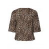 Amber v-neck tie top leopard