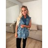 Sabine denim vest lang