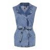 Sabine denim vest lang