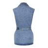Sabine denim vest lang