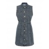 Alvi denim kjole m. bindebånd