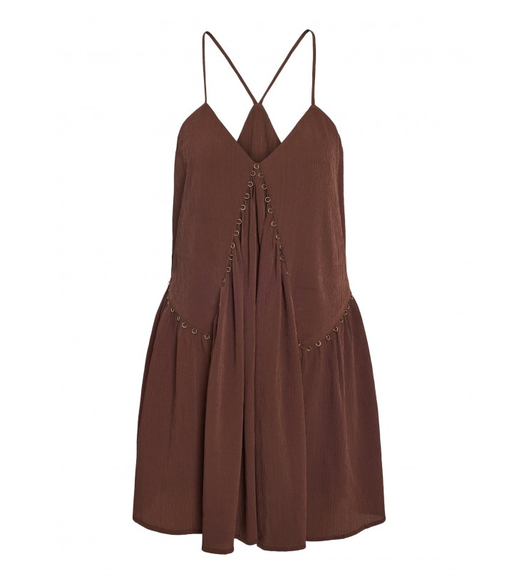 Celeste hoop kjole kort brun