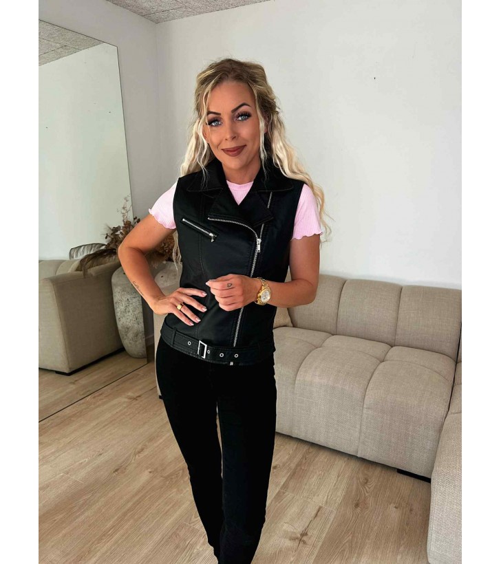 Daza PU vest sort