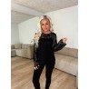 Olline o-neck blonde bluse langærmet