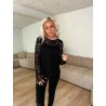 Olline o-neck blonde bluse langærmet