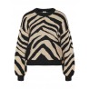 Charlott o-neck strik m. print