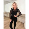 Ninni mesh bluse sort