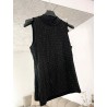 Evy turtleneck top m. rhinsten sort