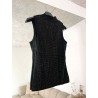 Evy turtleneck top m. rhinsten sort