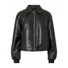 Clara PU bomber jakke sort