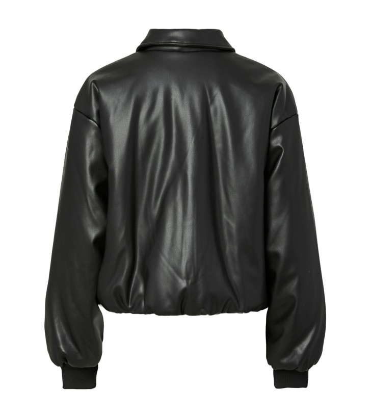 Clara PU bomber jakke sort