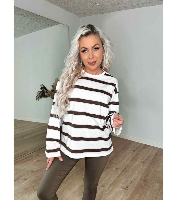 Mila loose t-shirt strib