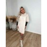 Indie denim kjole beige m. lommer