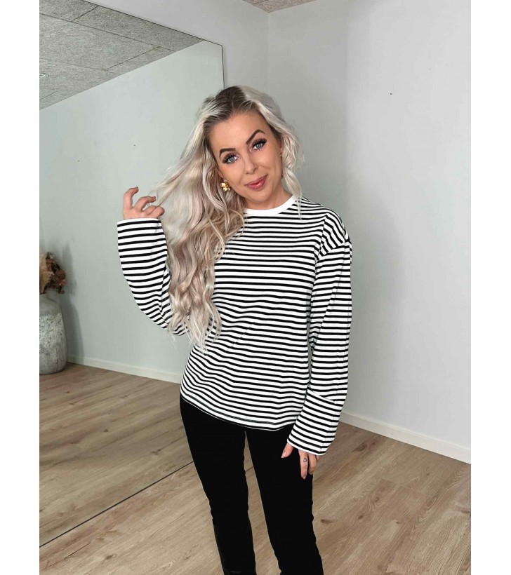 Sadie langærmet bluse strib