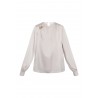Vemina bluse beige m. gulddetaljer