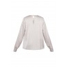 Vemina bluse beige m. gulddetaljer