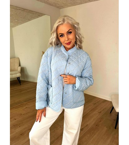 Rikke Quilted jakke blå