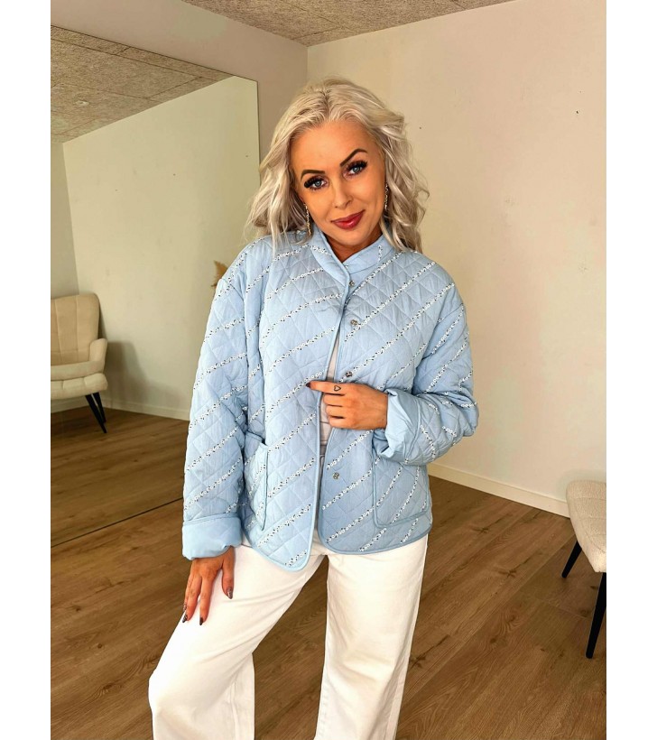 Rikke Quilted jakke blå