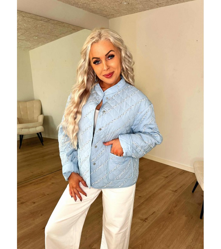 Rikke Quilted jakke blå