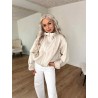 Elina hood jakke beige