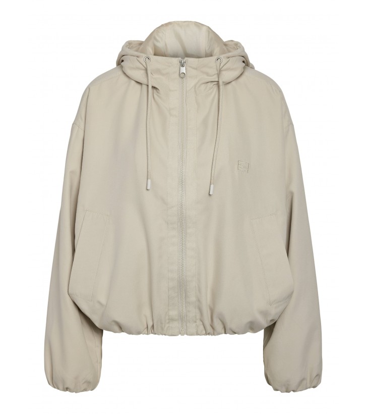 Elina hood jakke beige