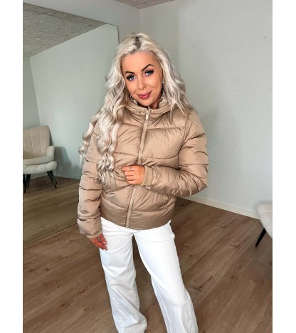 Bee puffer jakke beige