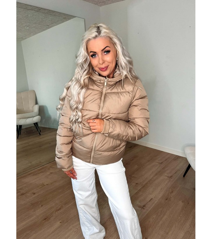 Bee puffer jakke beige