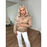 Bee puffer jakke beige