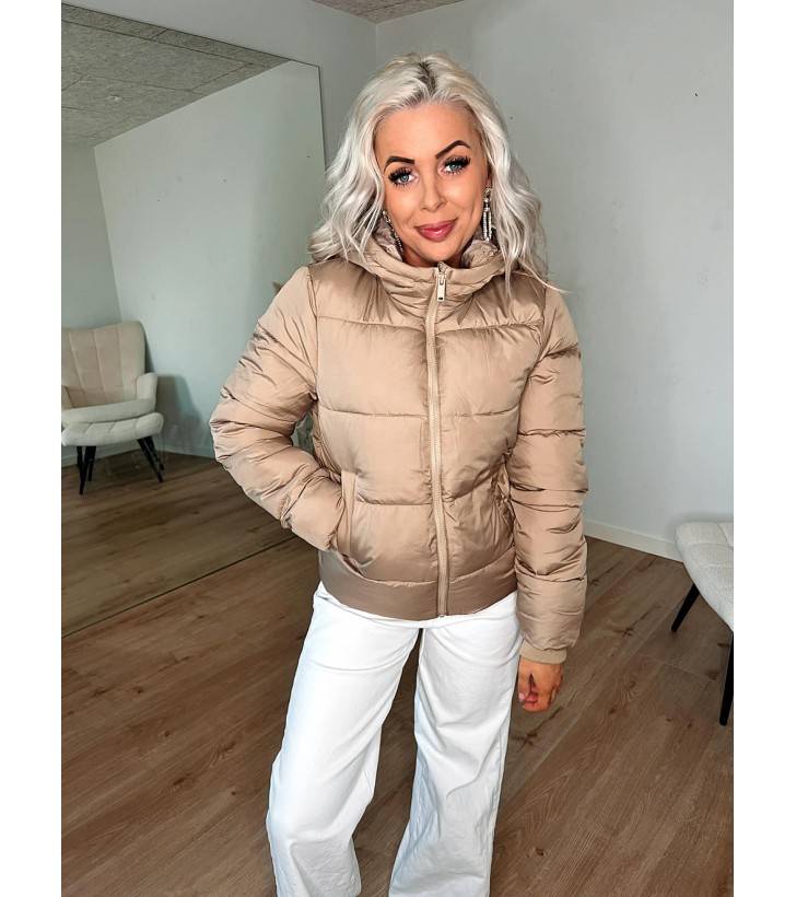 Bee puffer jakke beige