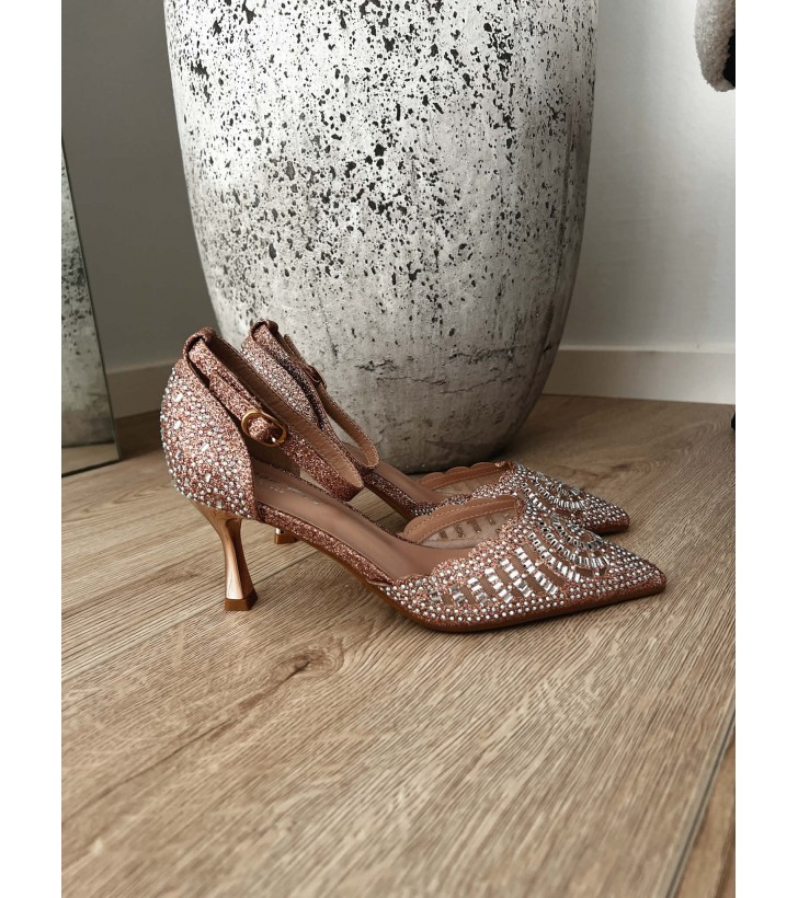 Aunora glitter stiletter m. spids snude