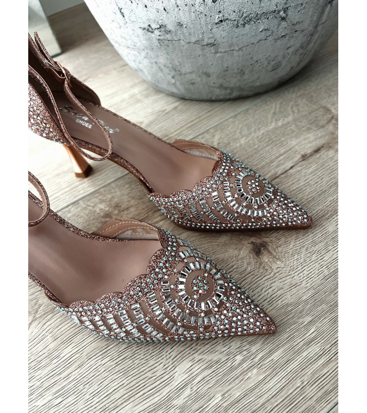 Aunora glitter stiletter m. spids snude