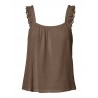 Sastina bomulds strop top brun