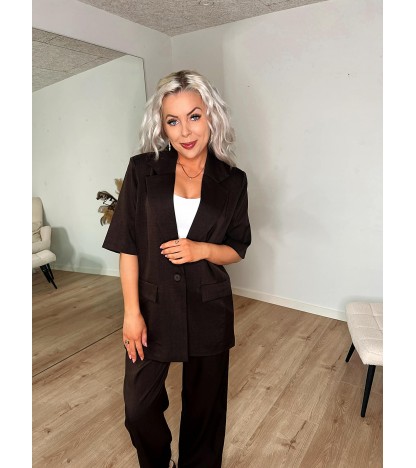 Viksa blazer mørkebrun