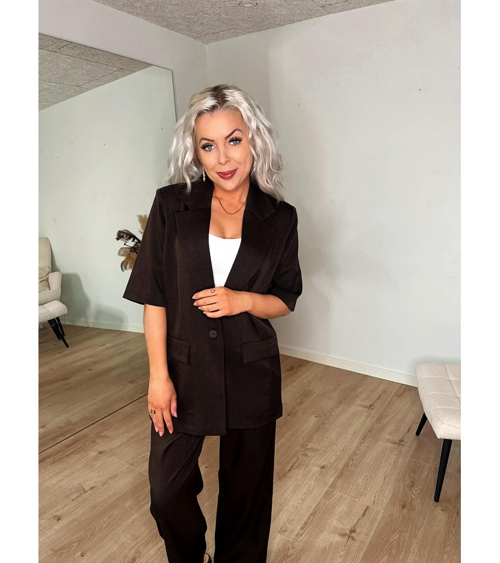Viksa blazer mørkebrun
