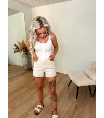 Moni denim shorts beige
