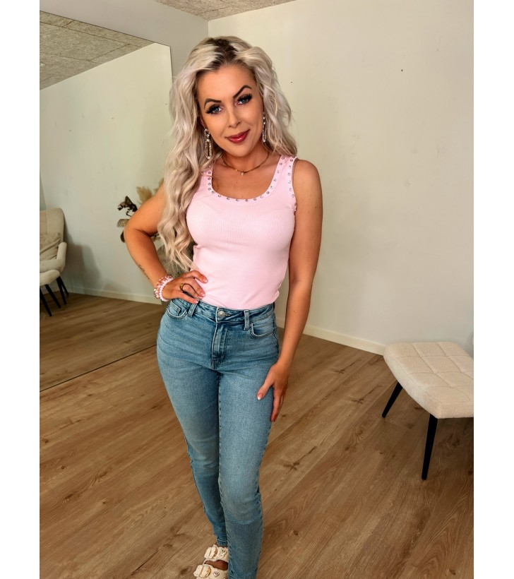 Nora rib top m. sten