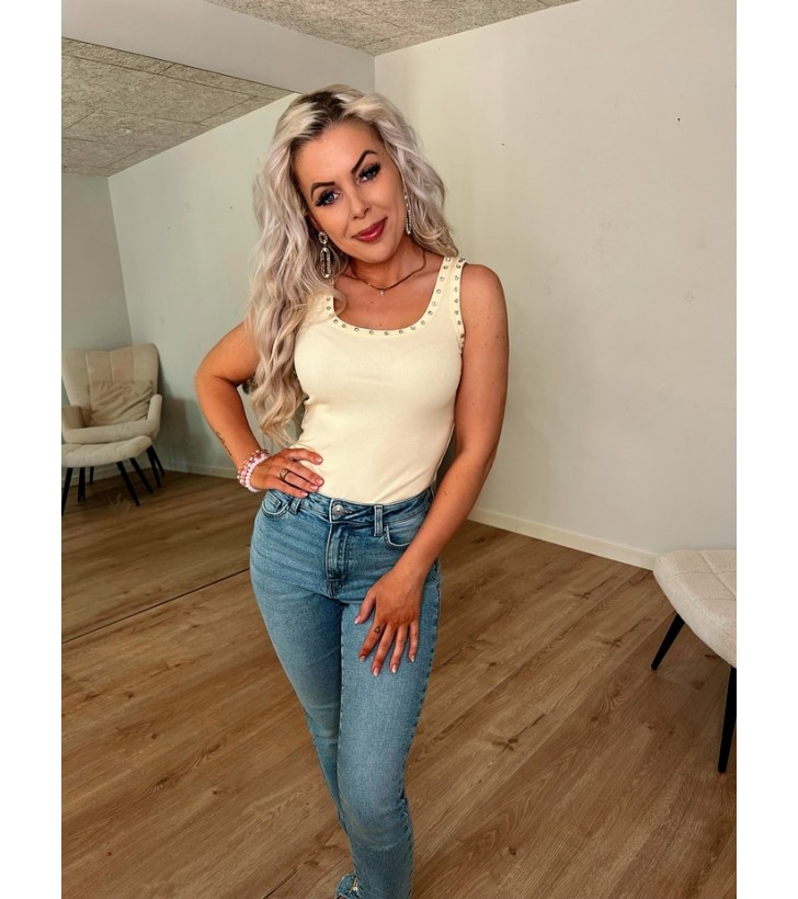 Nora rib top m. sten