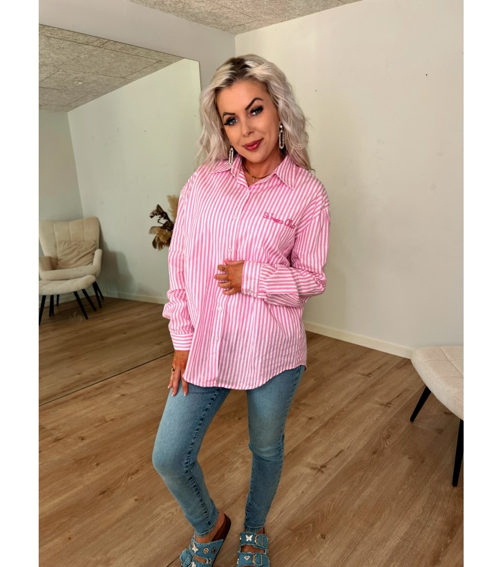 Vilma sommer skjorte pink strib